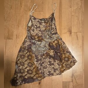Brown Printed Boho Top *Free with purchase *
